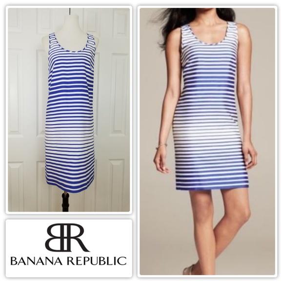 Banana Republic Dresses & Skirts - Banana Republic Stripped Sheath Tank Dress-Size 12